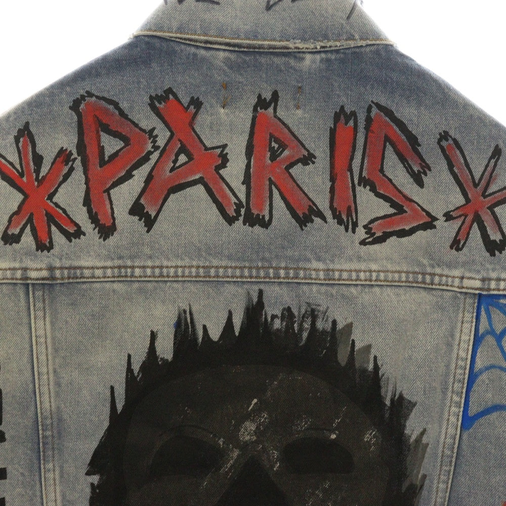BALENCIAGA(バレンシアガ) 18AW Graffiti Denim Jacket オーバーサイズ グラフィティ デニムジャケット インディゴ 558824 TXE08