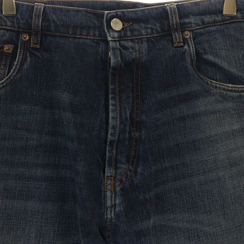 PRADA(プラダ) 24SS 三角ロゴプレート付 5ポケット ローライズウェストデニムパンツ インディゴ GEP374