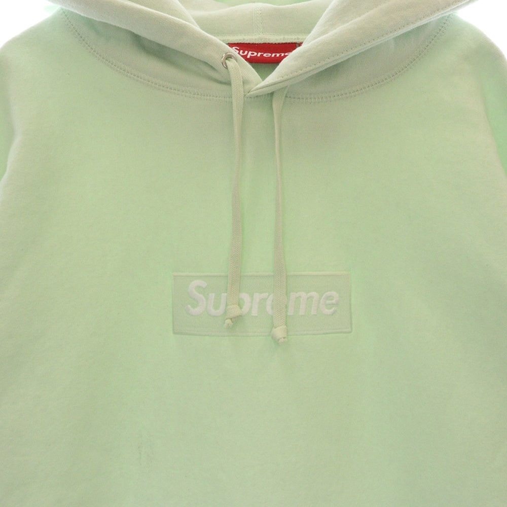 SUPREME(シュプリーム) 23AW Box Logo Hooded Sweatshirt ボックス ロゴ フーディー スウェットプルオーバーパーカー ライトグリーン