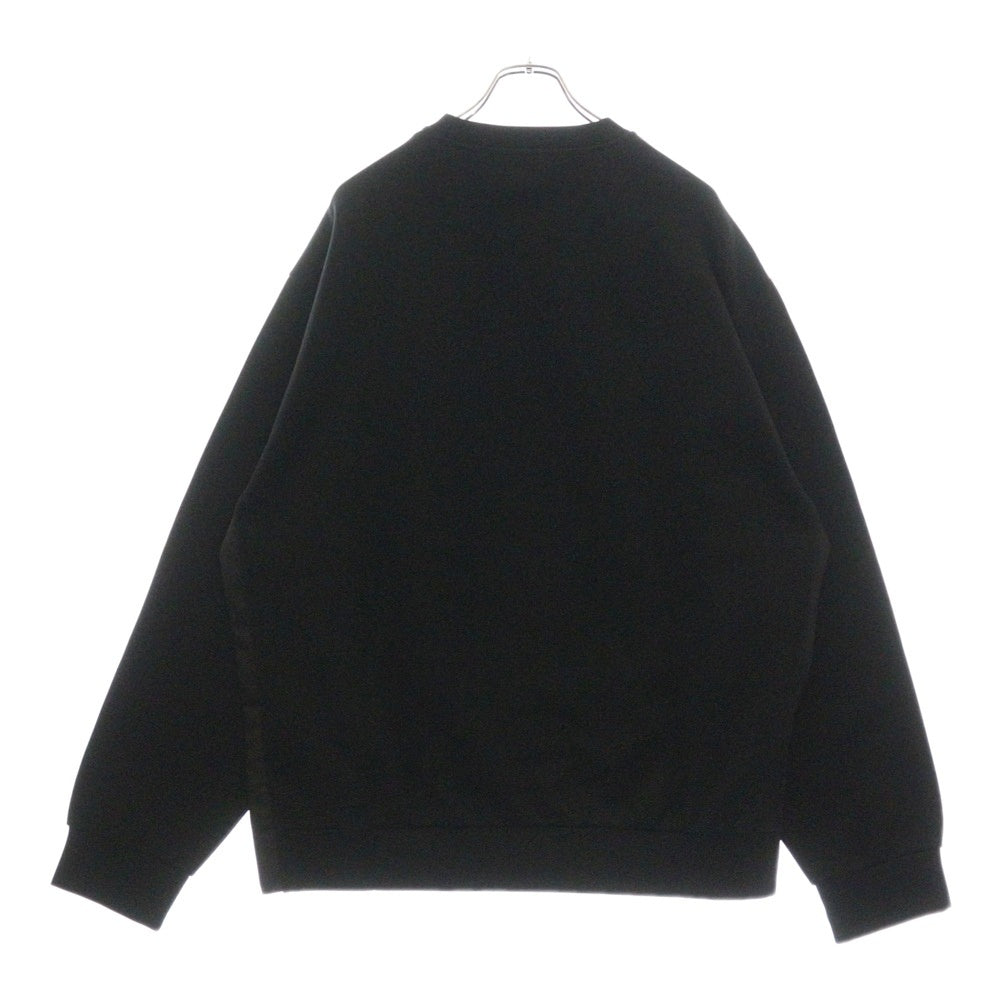 PRADA(プラダ) Triangle Logo Plate Crewneck トライアングルロゴプレート クルーネックスウェットトレーナー ブラック UJL30A