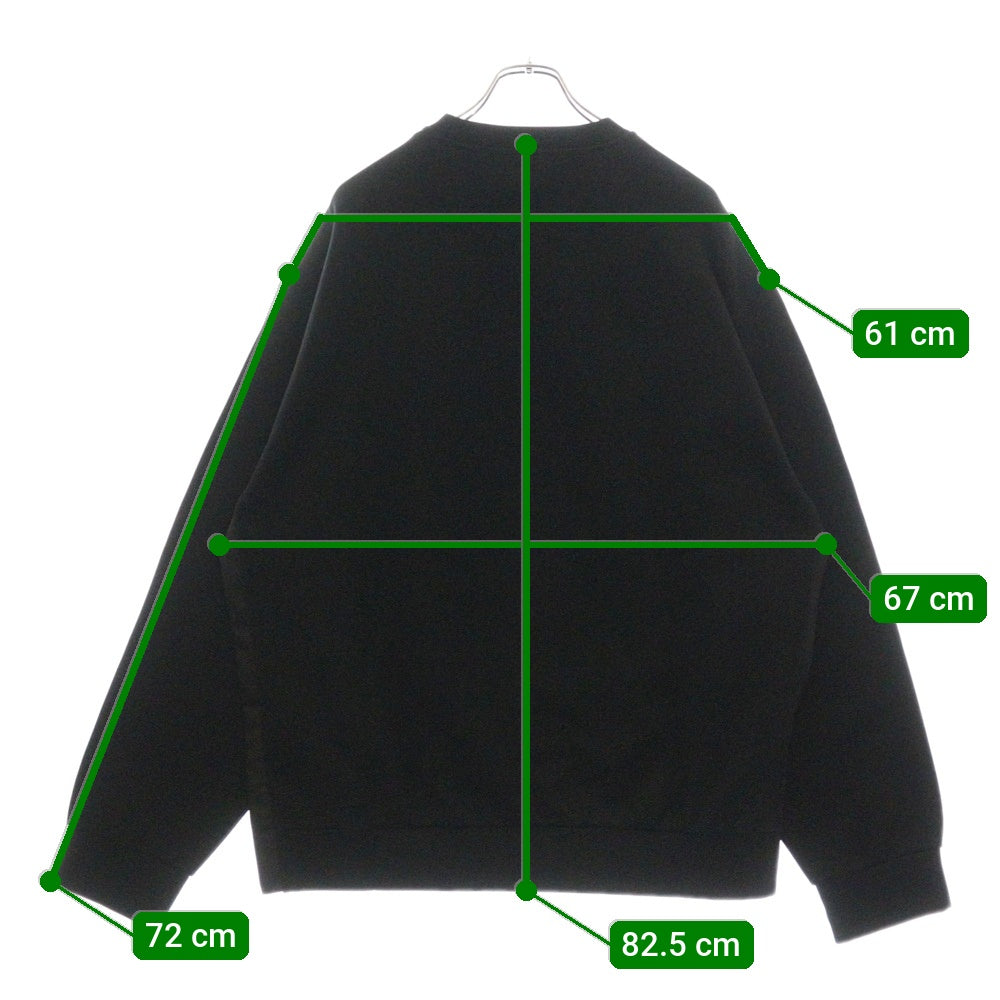 PRADA(プラダ) Triangle Logo Plate Crewneck トライアングルロゴプレート クルーネックスウェットトレーナー ブラック UJL30A