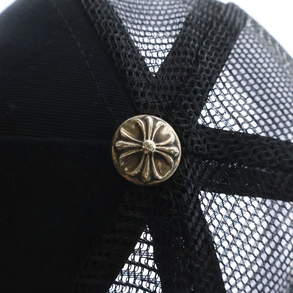 CHROME HEARTS(クロムハーツ) Yellow CH Plus Trucker Cap イエローCHプラス トラッカーキャップ メッシュキャップ パッチ クロスボール 帽子 ブラック