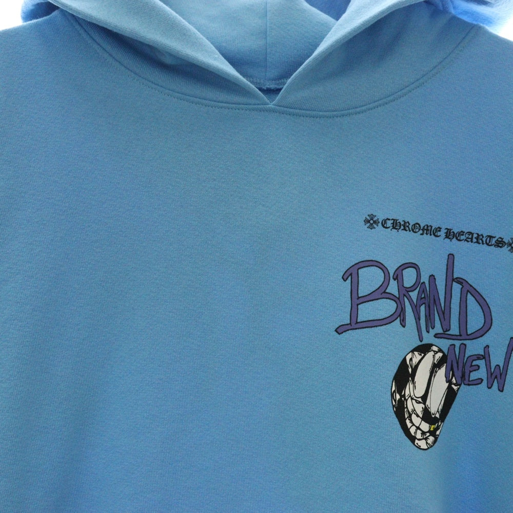 CHROME HEARTS(クロムハーツ) 24SS ×MATTY BOY BRAIN NEW PULLOVER HOODIE マッティボーイ ブレインニュー プリントフーディー プルオーバーパーカー ブルー