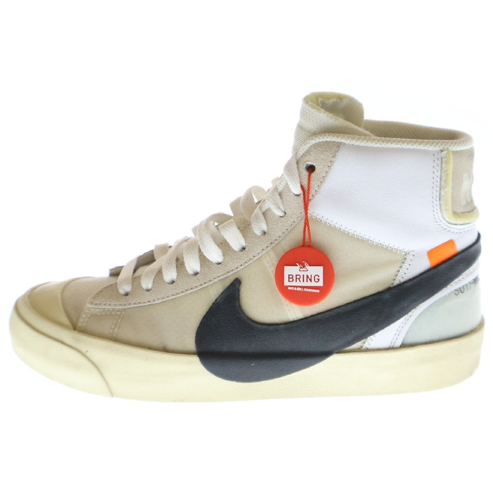 NIKE(ナイキ) ×OFF-WHITE THE 10 BLAZER MID オフホワイト ザ テン ブレザー ミッドカットスニーカー ホワイト US6.5/24.5cm AA3832-100