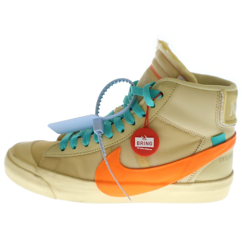 NIKE(ナイキ) ×OFF-WHITE BLAZER MID ALL HALLOWS EVE オフホワイト ブレーザー ミッドカットスニーカー ベージュ US6.5/24.5cm AA3832-700