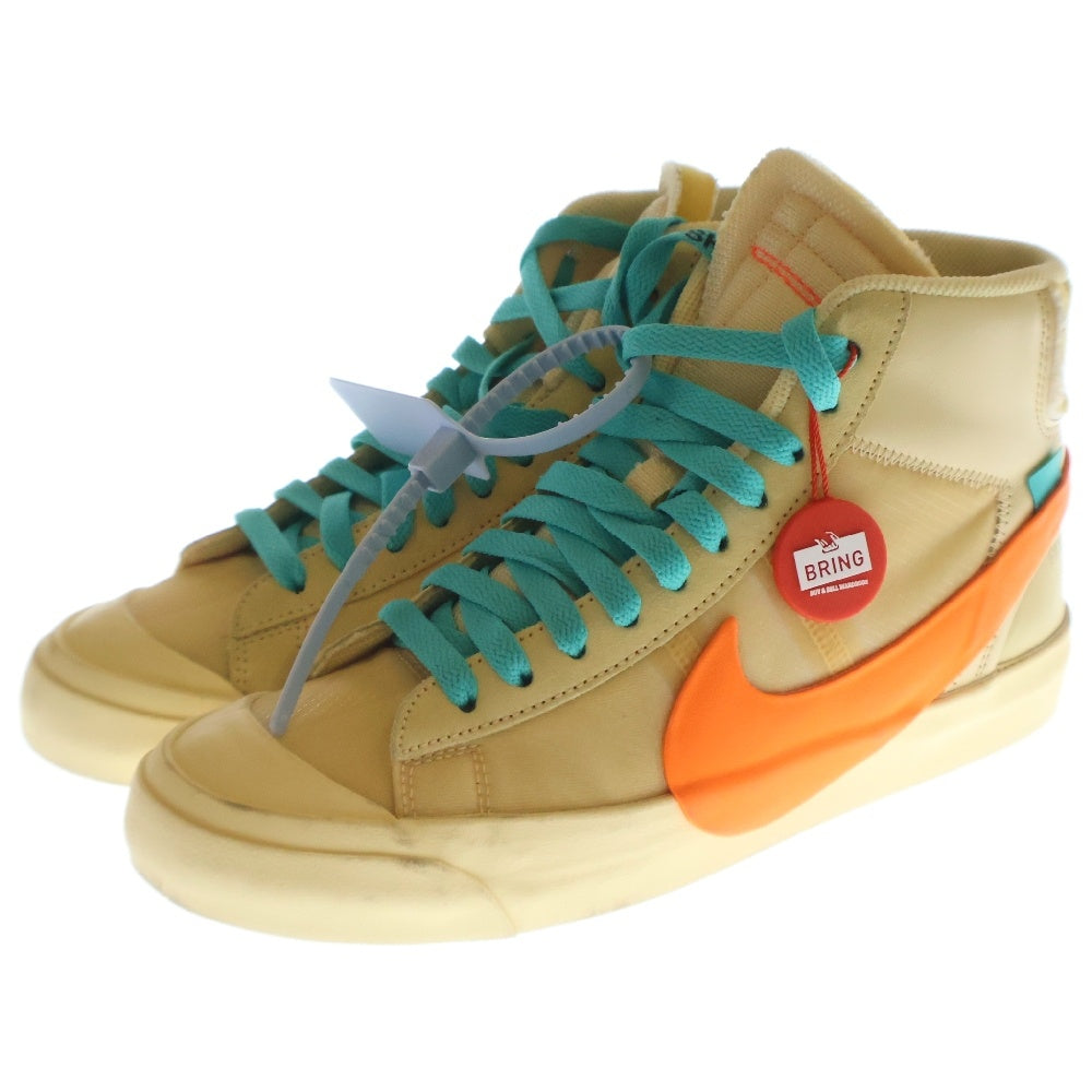 NIKE(ナイキ) ×OFF-WHITE BLAZER MID ALL HALLOWS EVE オフホワイト ブレーザー ミッドカットスニーカー ベージュ US6.5/24.5cm AA3832-700