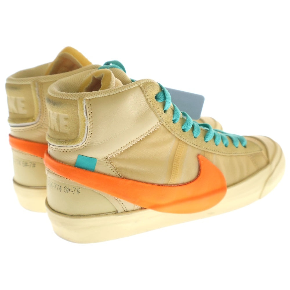 NIKE(ナイキ) ×OFF-WHITE BLAZER MID ALL HALLOWS EVE オフホワイト ブレーザー ミッドカットスニーカー ベージュ US6.5/24.5cm AA3832-700