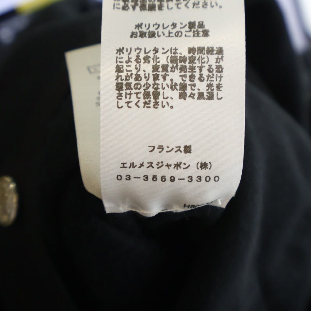 HERMES(エルメス) セリエボタン スウェット ジップアップ パーカー ブラック