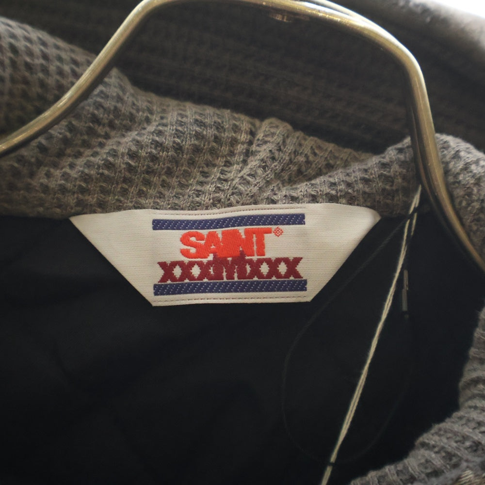 SAINT MICHAEL(セントマイケル) 24AW SHIRT JK FRANNEL QLT フランネル チェック キルティング フーデッド シャツ ジャケット レッド SM-YS1-0000-060