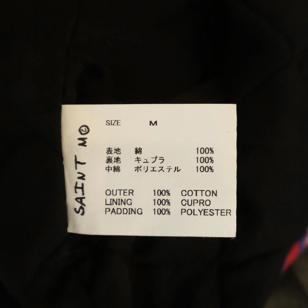SAINT MICHAEL(セントマイケル) 24AW SHIRT JK FRANNEL QLT フランネル チェック キルティング フーデッド シャツ ジャケット レッド SM-YS1-0000-060