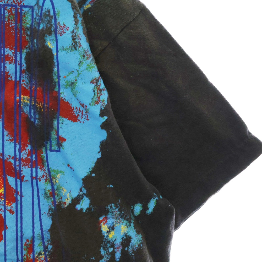 SAINT MICHAEL(セントマイケル) 24AW ×Cactus Plant Flea Market CP_SS TEE/ ANGRY LV GD カクタスプラントフリーマーケット ヴィンテージ加工 クルーネック 半袖Tシャツ SM-YS1-0000-C05