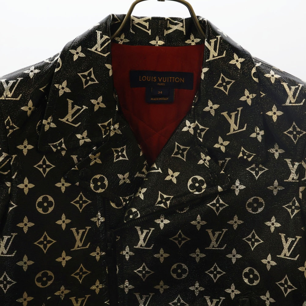 LOUIS VUITTON(ルイヴィトン) 19AW Monogram Riders Jacket モノグラム ライダース ジャケット ブラック レディース RW192W NYK FHLJ12