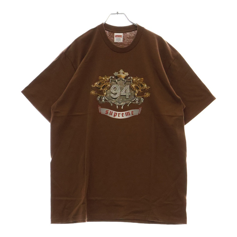 SUPREME(シュプリーム) 24AW Diamonds Tee ダイヤモンド プリント クルーネック 半袖Tシャツカットソー ブラウン