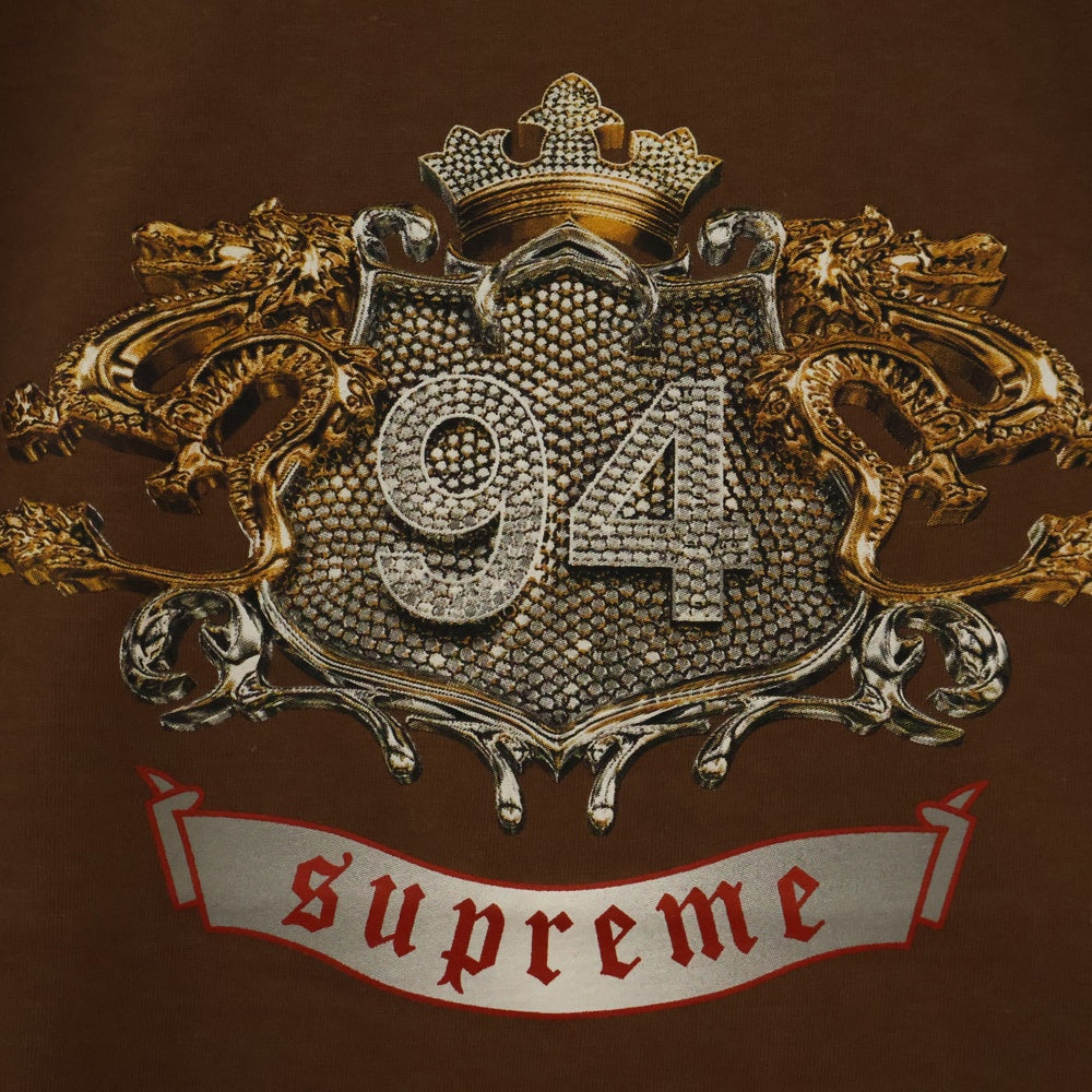 SUPREME(シュプリーム) 24AW Diamonds Tee ダイヤモンド プリント クルーネック 半袖Tシャツカットソー ブラウン