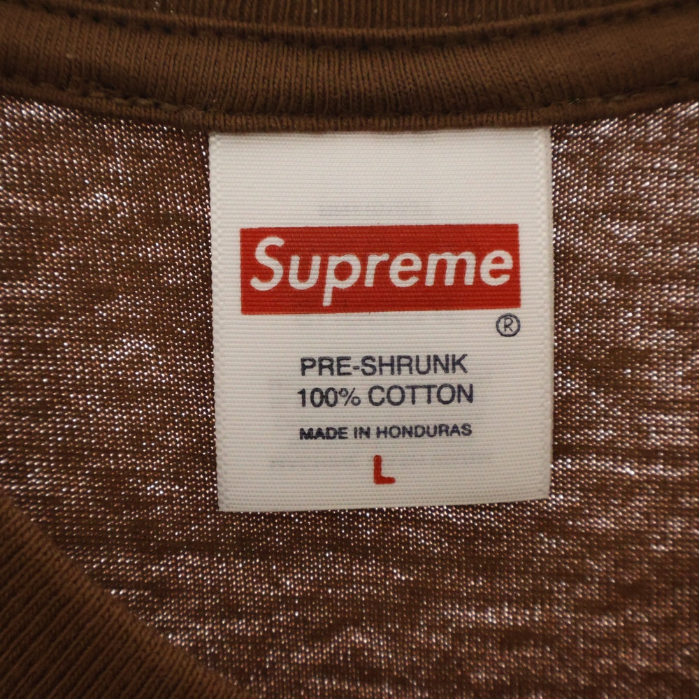 SUPREME(シュプリーム) 24AW Diamonds Tee ダイヤモンド プリント クルーネック 半袖Tシャツカットソー ブラウン