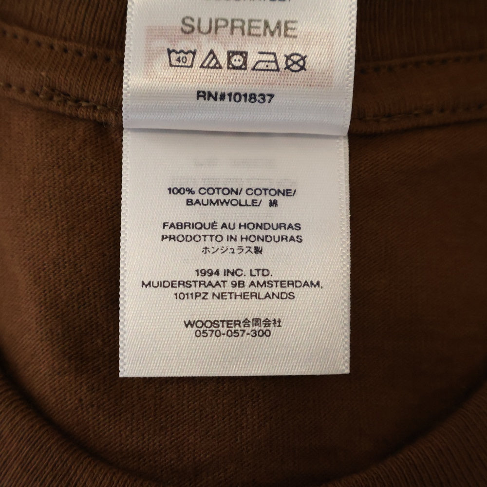 SUPREME(シュプリーム) 24AW Diamonds Tee ダイヤモンド プリント クルーネック 半袖Tシャツカットソー ブラウン