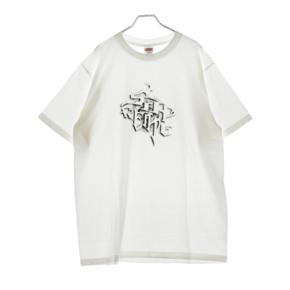 SUPREME(シュプリーム) 24AW Smoke Tee スモーク ロゴプリント クルーネック 半袖Tシャツカットソー ホワイト