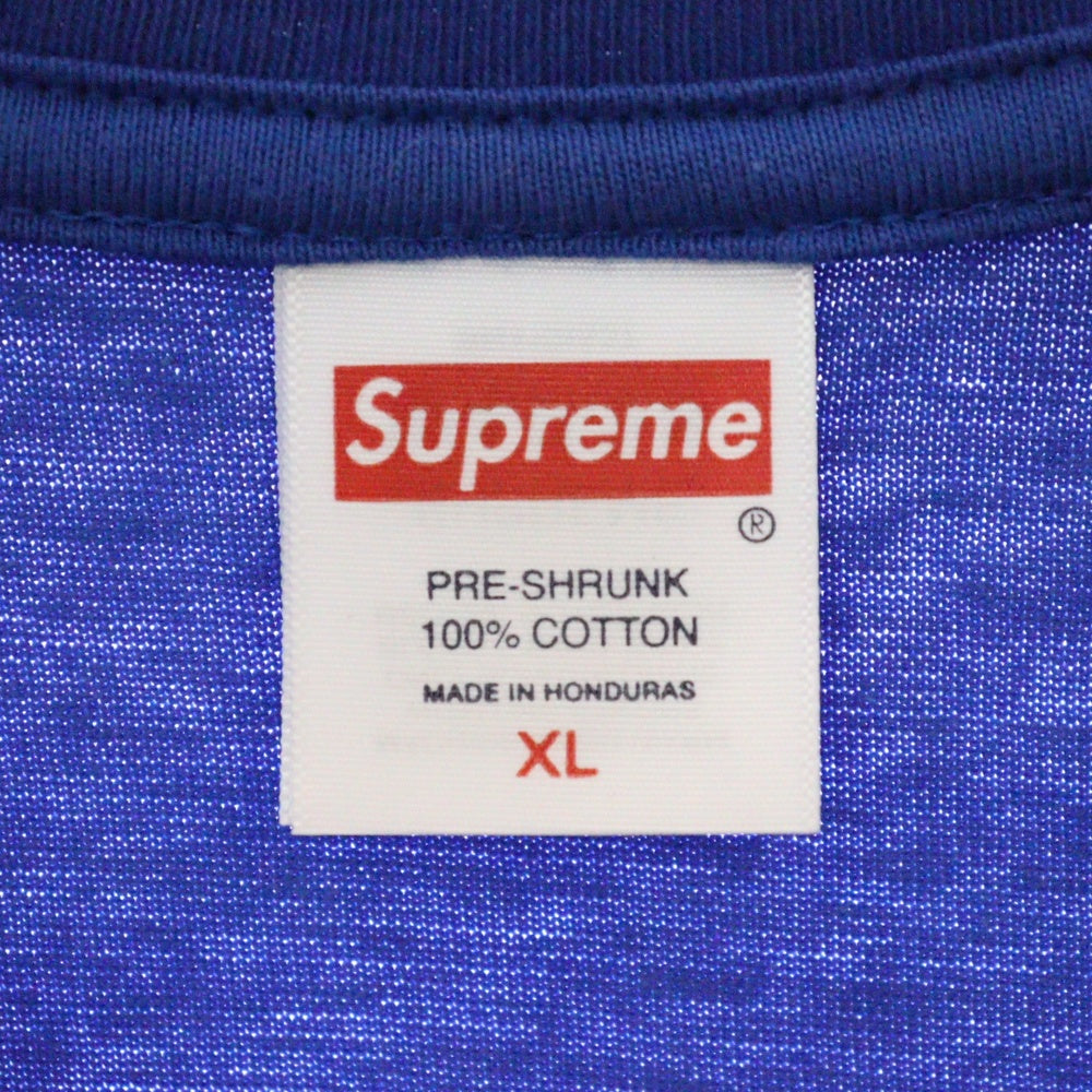 SUPREME(シュプリーム) 24AW Script Tee スクリプト ロゴプリント クルーネック 半袖Tシャツカットソー ブルー