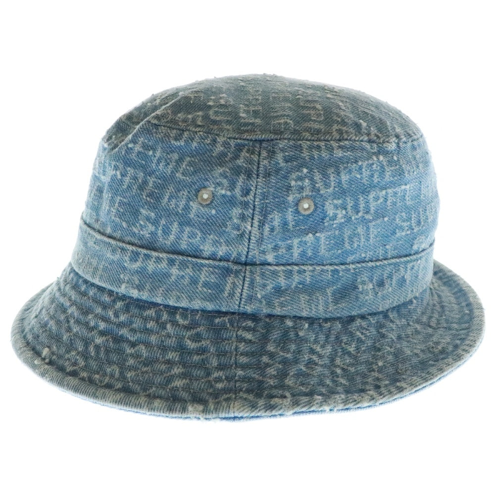 SUPREME(シュプリーム) 24AW Needle Punch Denim Crusher ニードル パンチ デニム クラッシャー バケットハット 帽子 インディゴ