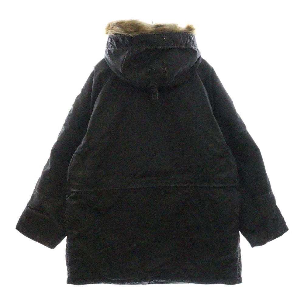SUPREME(シュプリーム) 24AW Washed Flight Satin N-38 Parka ウォッシュド フライト サテン パーカー ジップアップ ミリタリー ジャケット ブラック