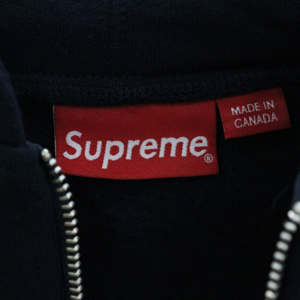 SUPREME(シュプリーム) 18AW Reflective Small Box Zip Up Sweatshirt リフレクティブ スモール ボックス ロゴ ジップアップ スウェットパーカー ネイビー