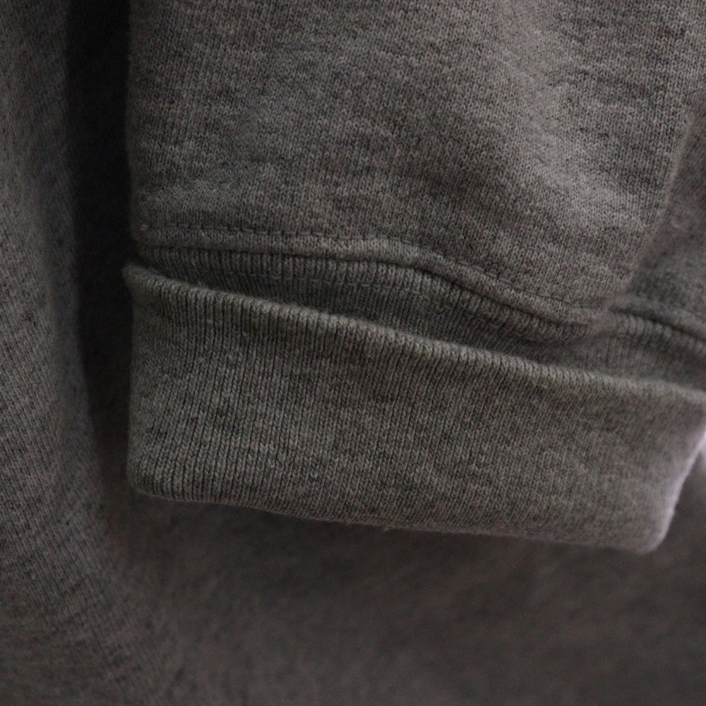 SUPREME(シュプリーム) 19SS Small Box Zip Up Sweatshirt スモールボックス ロゴ ラバー スウェット ジップアップ パーカー グレー