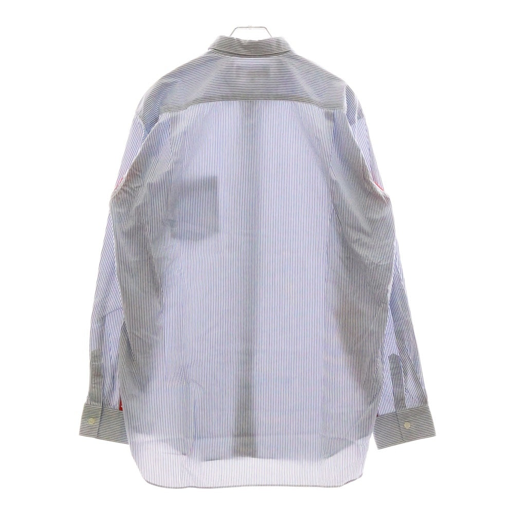 SUPREME(シュプリーム) 12SS×COMME des GARCOMS SHIRT GUSSET SHIRT コムデギャルソン ガセットシャツ ストライプ長袖シャツ ブルー S27SS12