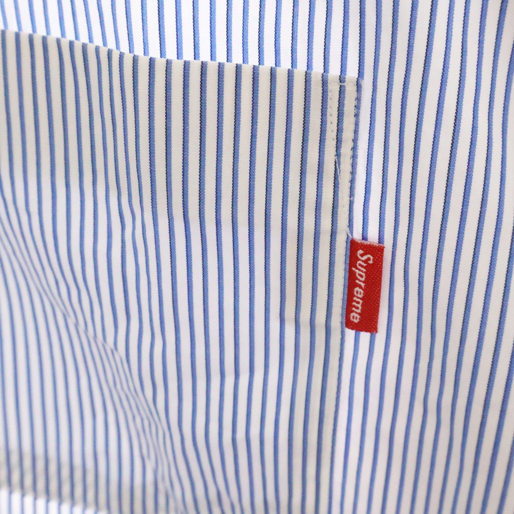 SUPREME(シュプリーム) 12SS×COMME des GARCOMS SHIRT GUSSET SHIRT コムデギャルソン ガセットシャツ ストライプ長袖シャツ ブルー S27SS12