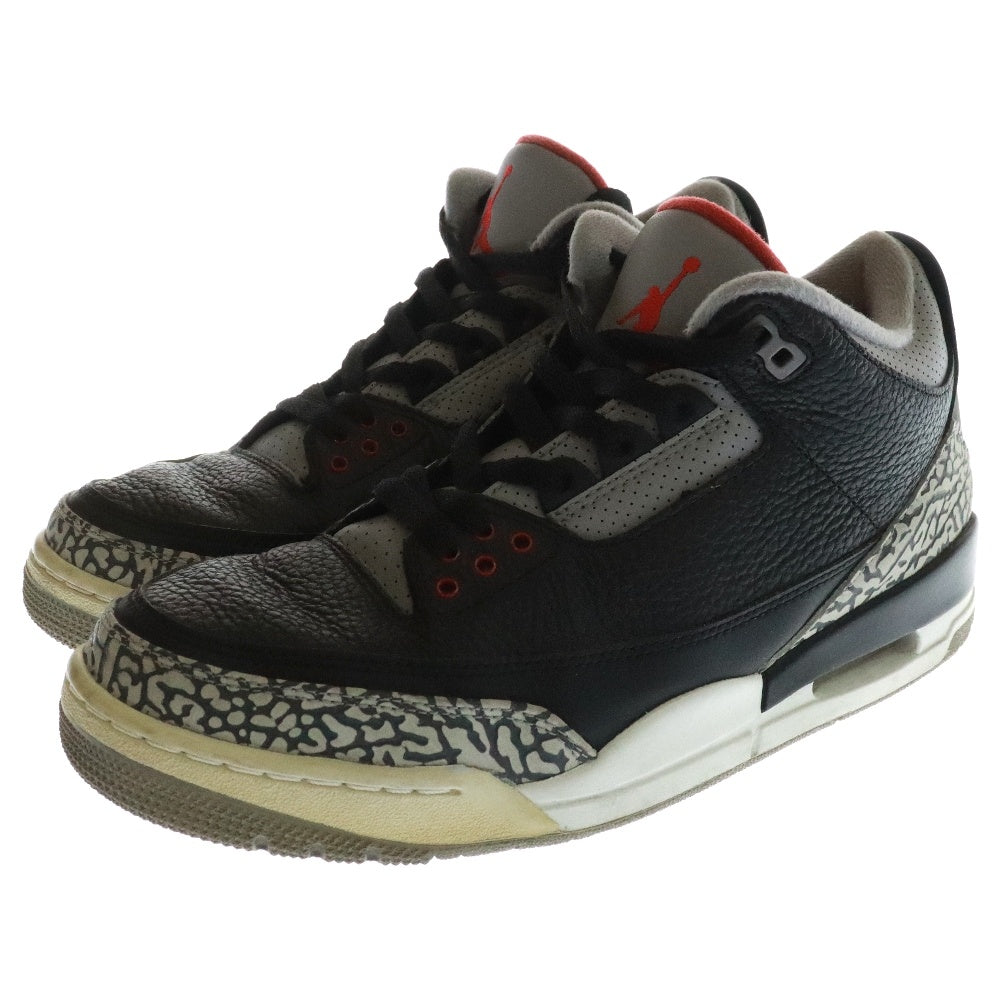 NIKE(ナイキ) AIR JORDAN 3 RETRO OG エアジョーダン ハイカットスニーカー ブラック/グレー US9/27cm 854262-001