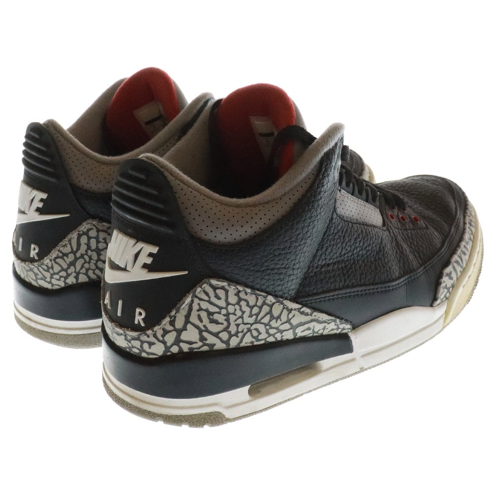 NIKE(ナイキ) AIR JORDAN 3 RETRO OG エアジョーダン ハイカットスニーカー ブラック/グレー US9/27cm 854262-001