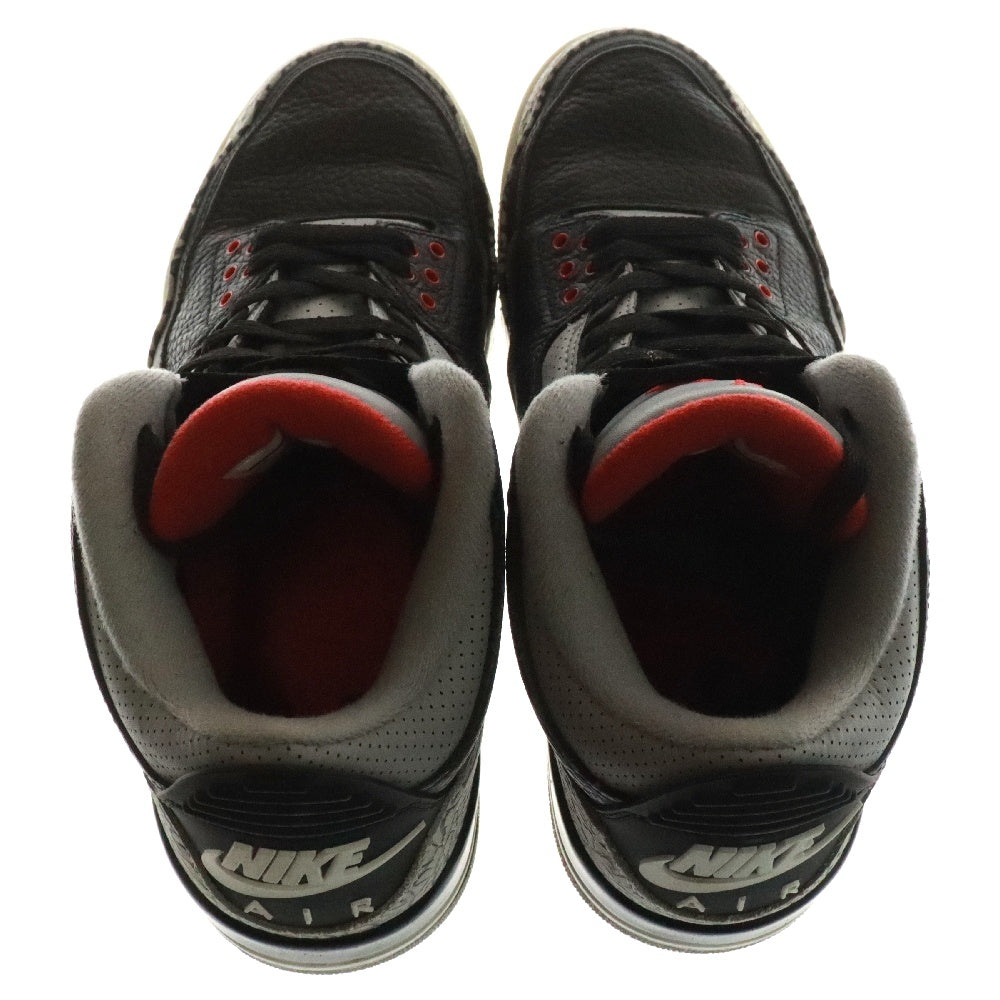 NIKE(ナイキ) AIR JORDAN 3 RETRO OG エアジョーダン ハイカットスニーカー ブラック/グレー US9/27cm 854262-001