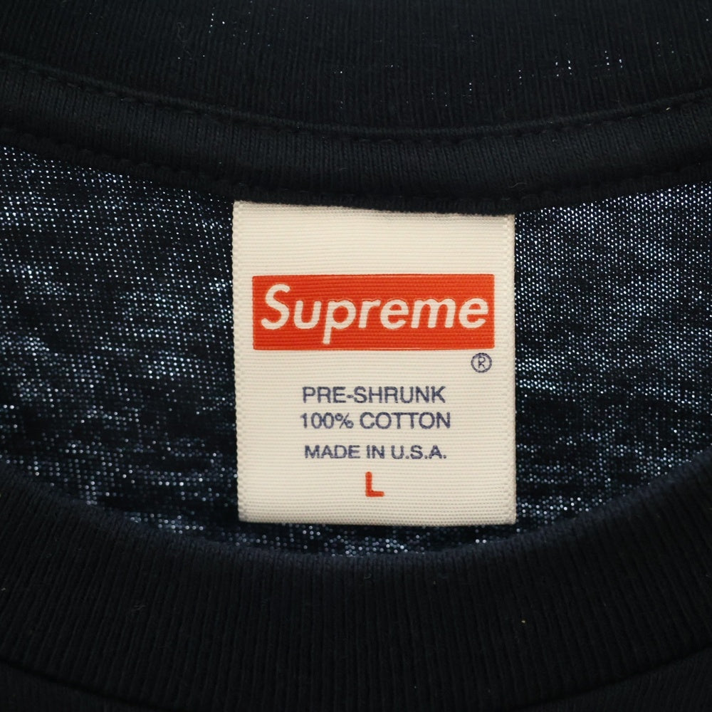 SUPREME(シュプリーム) 20AW Cross Box Logo Tee クロスボックスロゴ クルーネック 半袖Tシャツ カットソー ネイビー