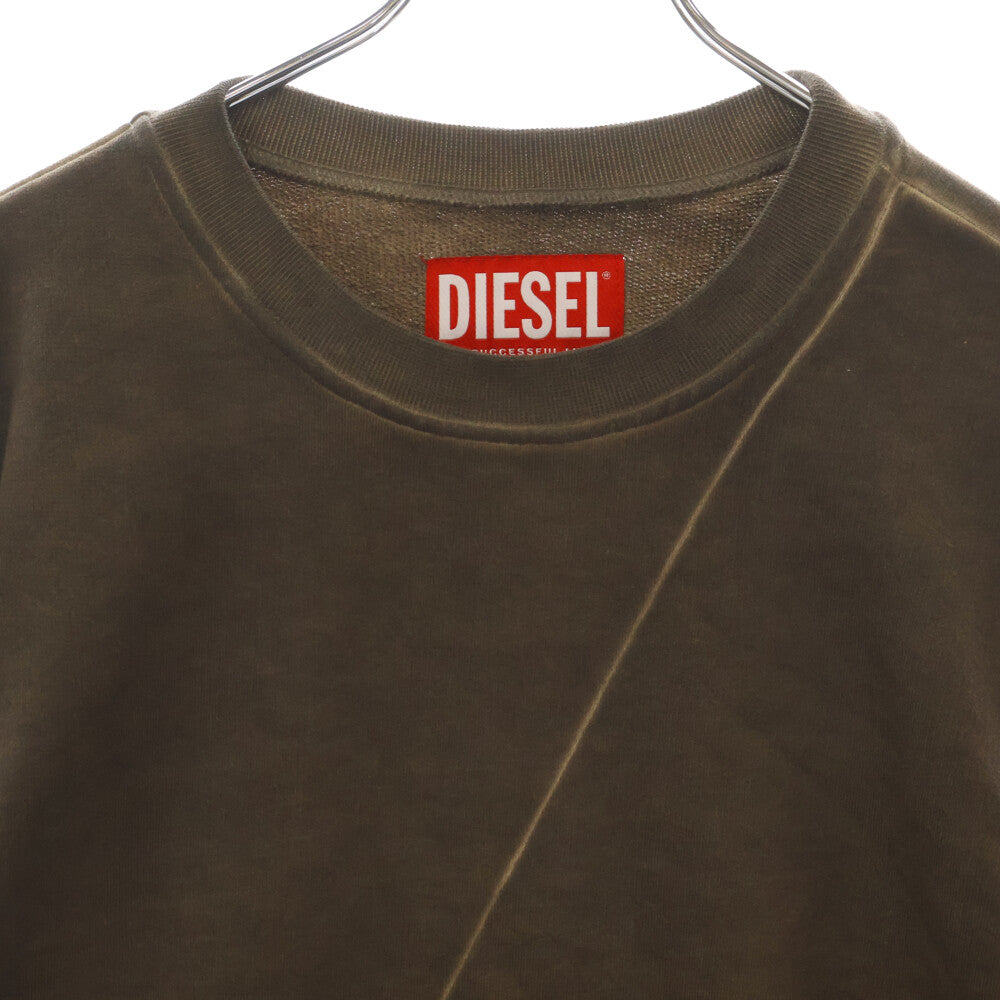 DIESEL(ディーゼル) ×A-COLD-WALL アコールドウォール ロゴプリント スウェット トレーナー ブラウン