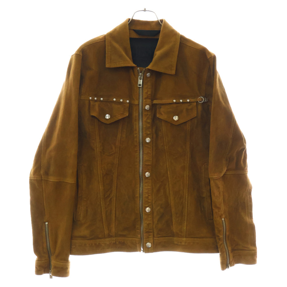 DIESEL(ディーゼル) SUEDE LEATHER L-DEAN JACKET スウェードレザー ジップアップ ジャケット ブラウン