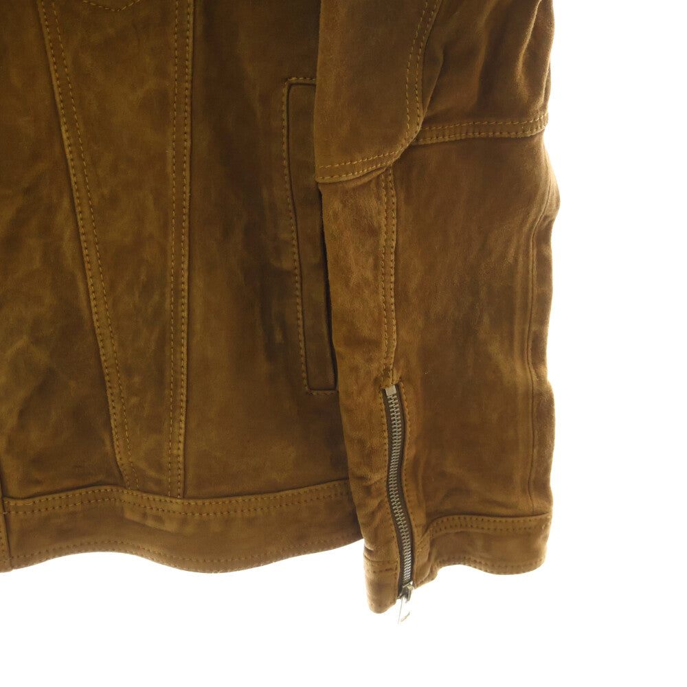 DIESEL(ディーゼル) SUEDE LEATHER L-DEAN JACKET スウェードレザー ジップアップ ジャケット ブラウン