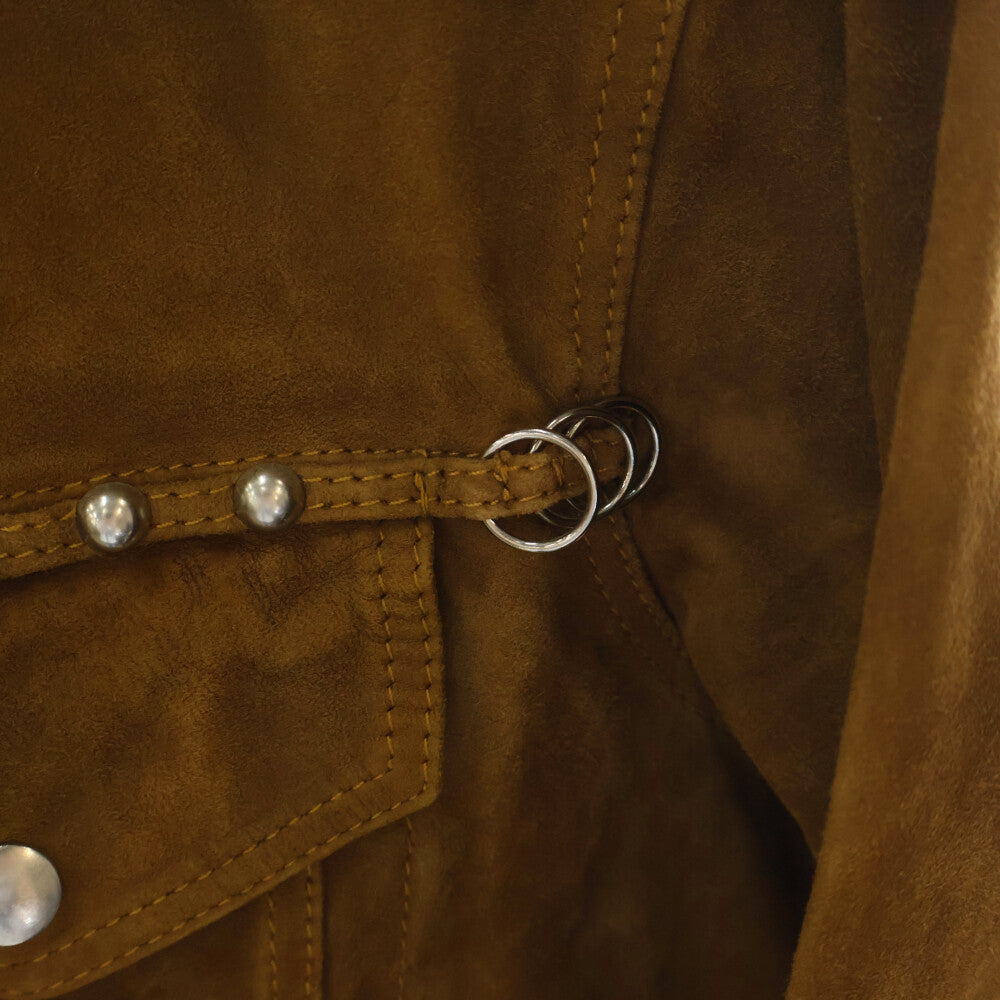 DIESEL(ディーゼル) SUEDE LEATHER L-DEAN JACKET スウェードレザー ジップアップ ジャケット ブラウン