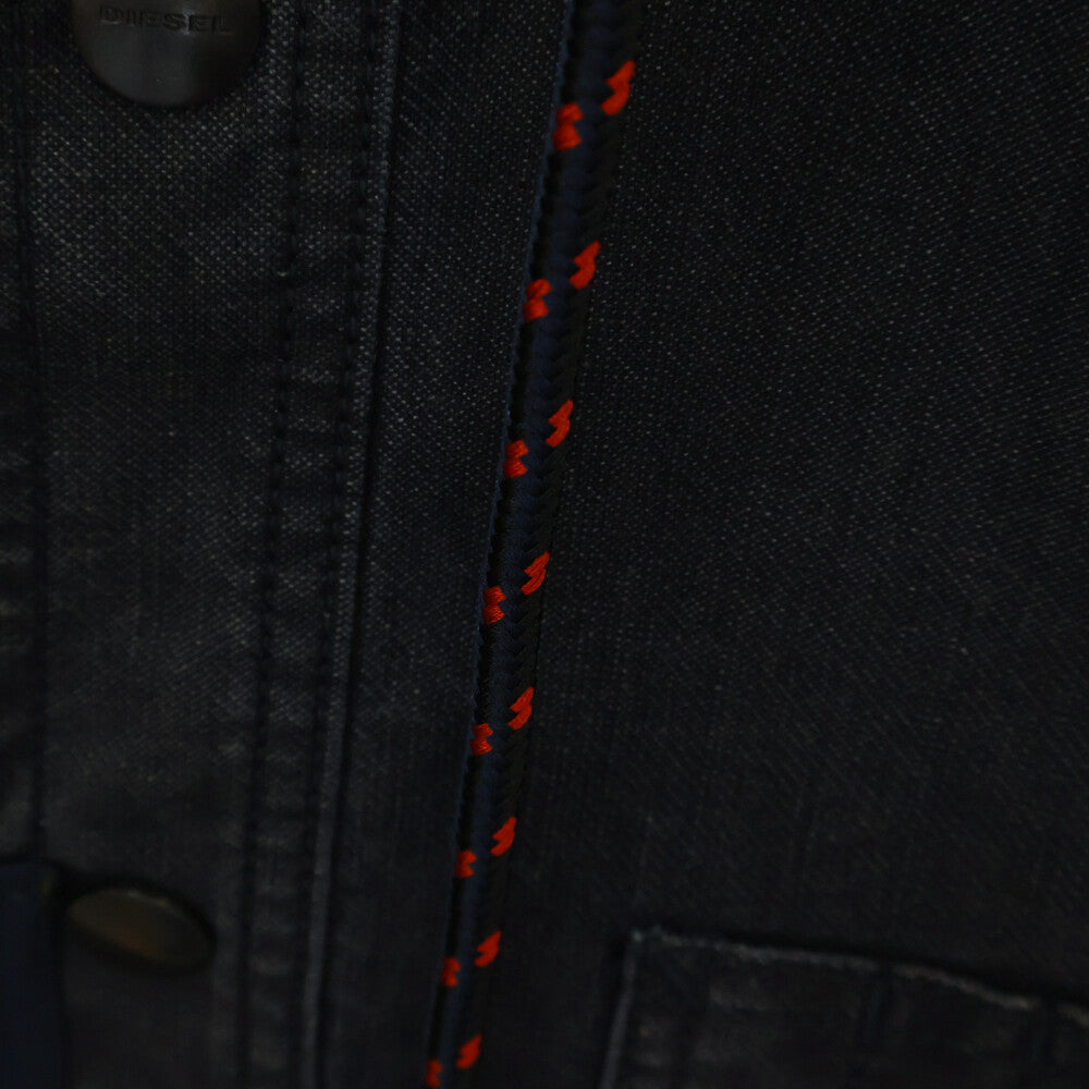 DIESEL(ディーゼル) D-SIMILAR JOGGJEANSD-SIMILAR-NE JACKET ナイロン切替 デニム フーデッド ジャケット インディゴ