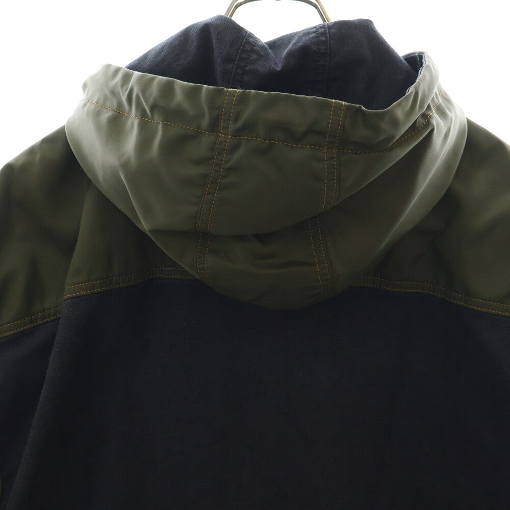 DIESEL(ディーゼル) D-SIMILAR JOGGJEANSD-SIMILAR-NE JACKET ナイロン切替 デニム フーデッド ジャケット インディゴ