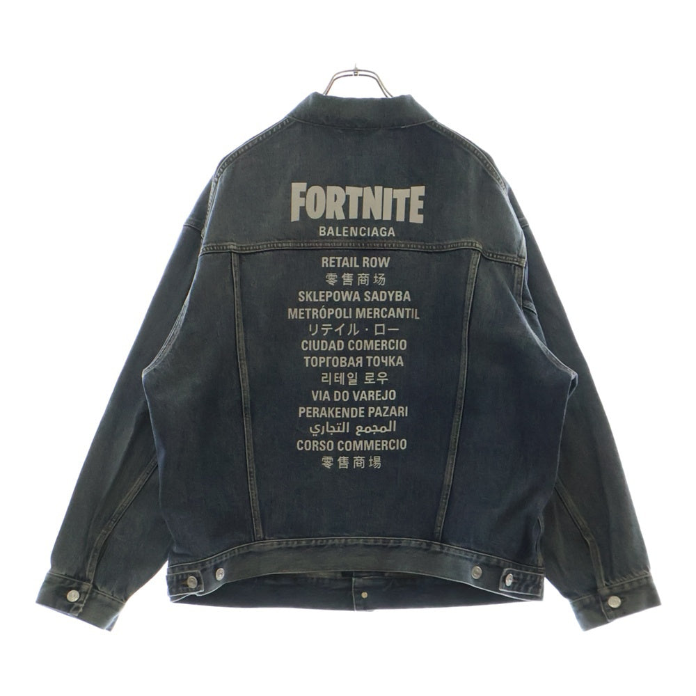 BALENCIAGA(バレンシアガ) 21AW ×FORTNITE LARGE FIT DENIM JACKET フォートナイト ラージフィット デニム ジャケット Gジャン 200着限定 インディゴ 684001 TJW73