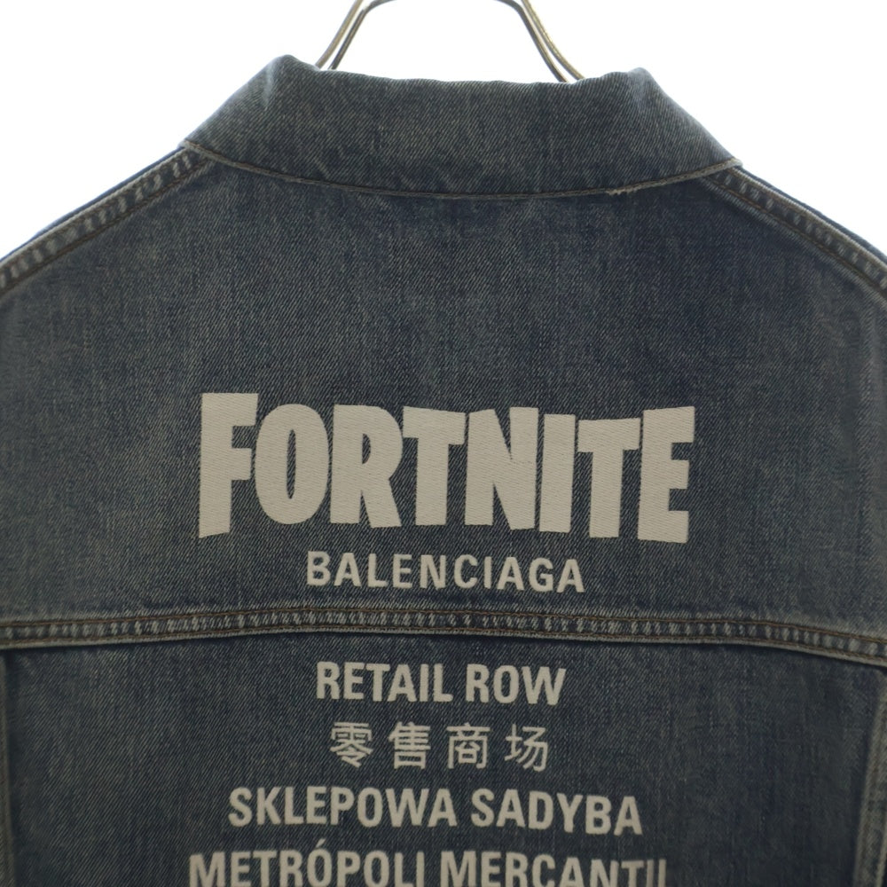 BALENCIAGA(バレンシアガ) 21AW ×FORTNITE LARGE FIT DENIM JACKET フォートナイト ラージフィット デニム ジャケット Gジャン 200着限定 インディゴ 684001 TJW73