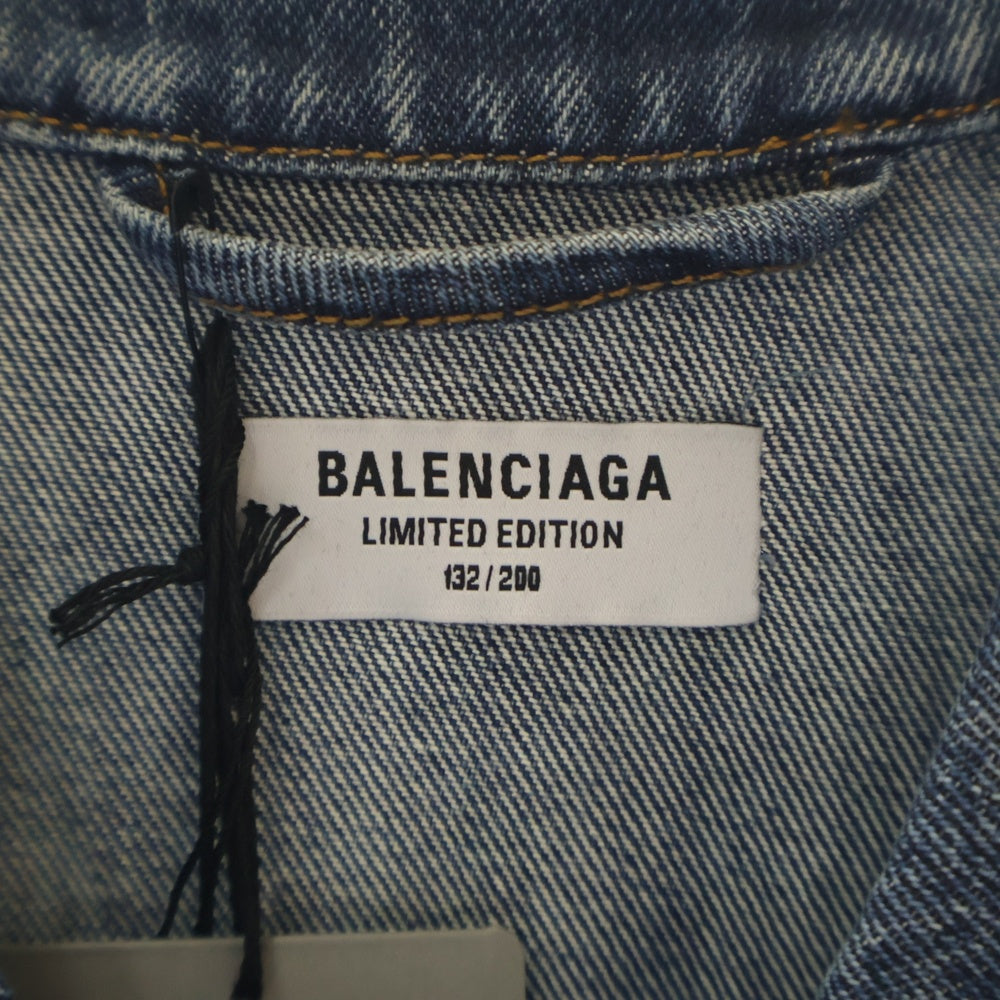 BALENCIAGA(バレンシアガ) 21AW ×FORTNITE LARGE FIT DENIM JACKET フォートナイト ラージフィット デニム ジャケット Gジャン 200着限定 インディゴ 684001 TJW73