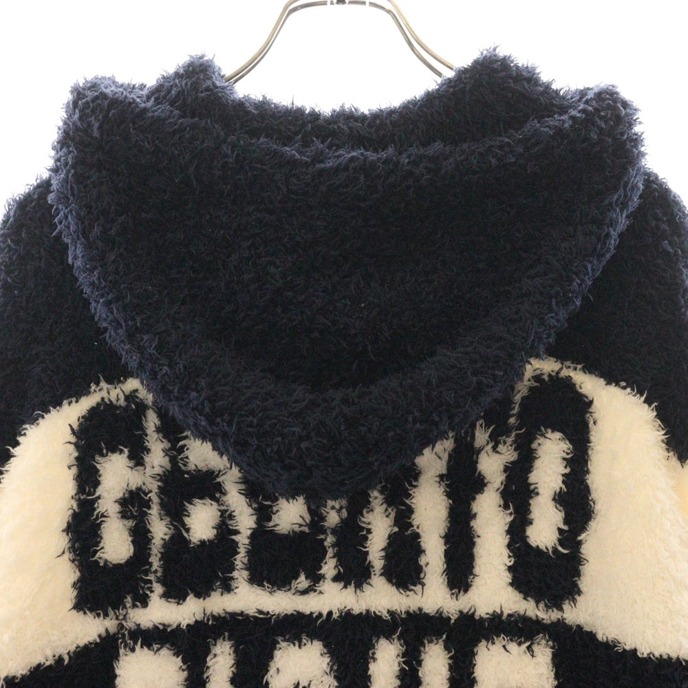 gelato pique HOMME(ジェラートピケオム) Pile Zip Up Hoodie パイル地 ボーダー ジップアップパーカー ネイビー/ホワイト PMNT225939