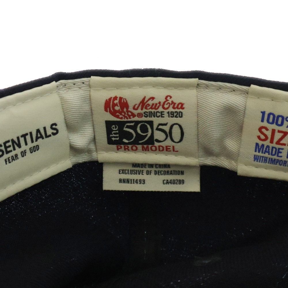 FEAR OF GOD ESSENTIALS(フィアオブゴッド エッセンシャルズ) ×NEW ERA Fitted Cap ニューエラ フィテッド ベースボールキャップ 帽子 ネイビー