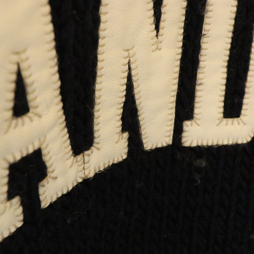 WIND AND SEA(ウィンダンシー) Logo Patch Cowichan Jacket ロゴパッチ カウチン ニットジャケット ネイビー/ホワイト WDS-O-ATTR-25-01-KN-02