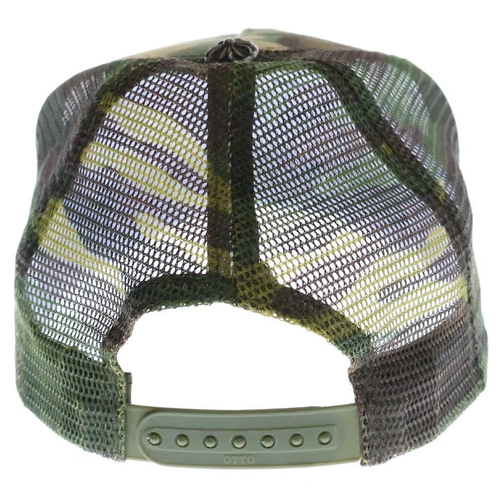 CHROME HEARTS(クロムハーツ) OLD FUCK TRUCKER CAP CAMO オールド FUCKパッチ クロスボール付 メッシュ トラッカーキャップ 帽子 カモフラ 迷彩 カーキ