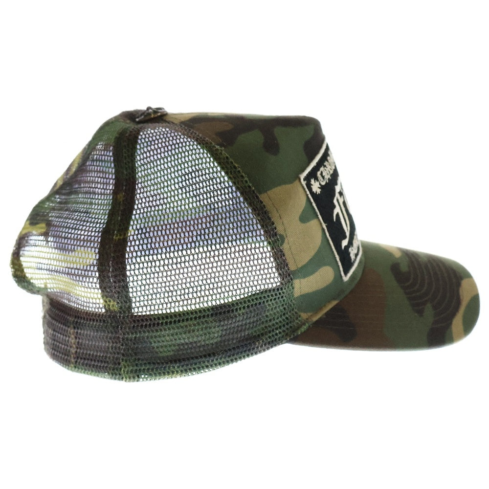 CHROME HEARTS(クロムハーツ) OLD FUCK TRUCKER CAP CAMO オールド FUCKパッチ クロスボール付 メッシュ トラッカーキャップ 帽子 カモフラ 迷彩 カーキ