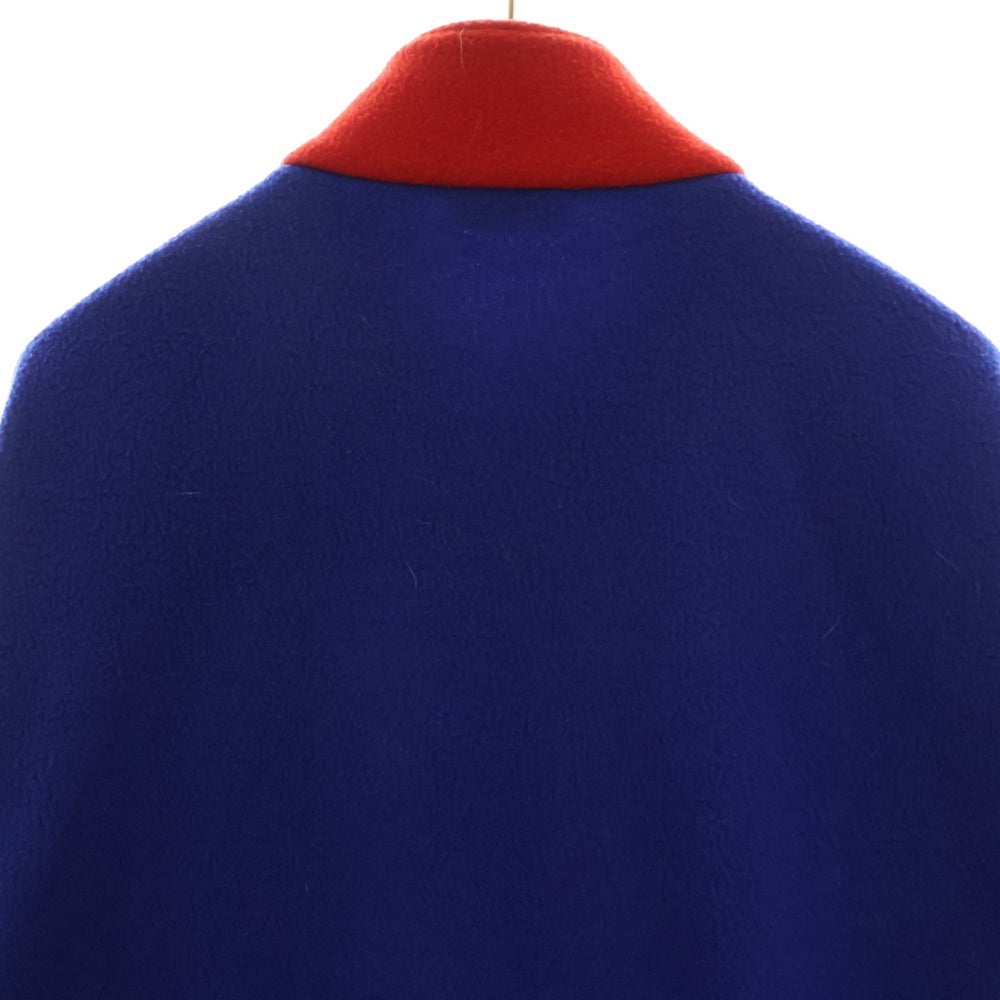 CELINE(セリーヌ) 21SS LOOSE COLORBLOCK SWEATSHIRT IN POLAR FLEECE カラーブロック ルーズ フリース ジップアップジャケット ブルゾン レオパード ブルー/レッド