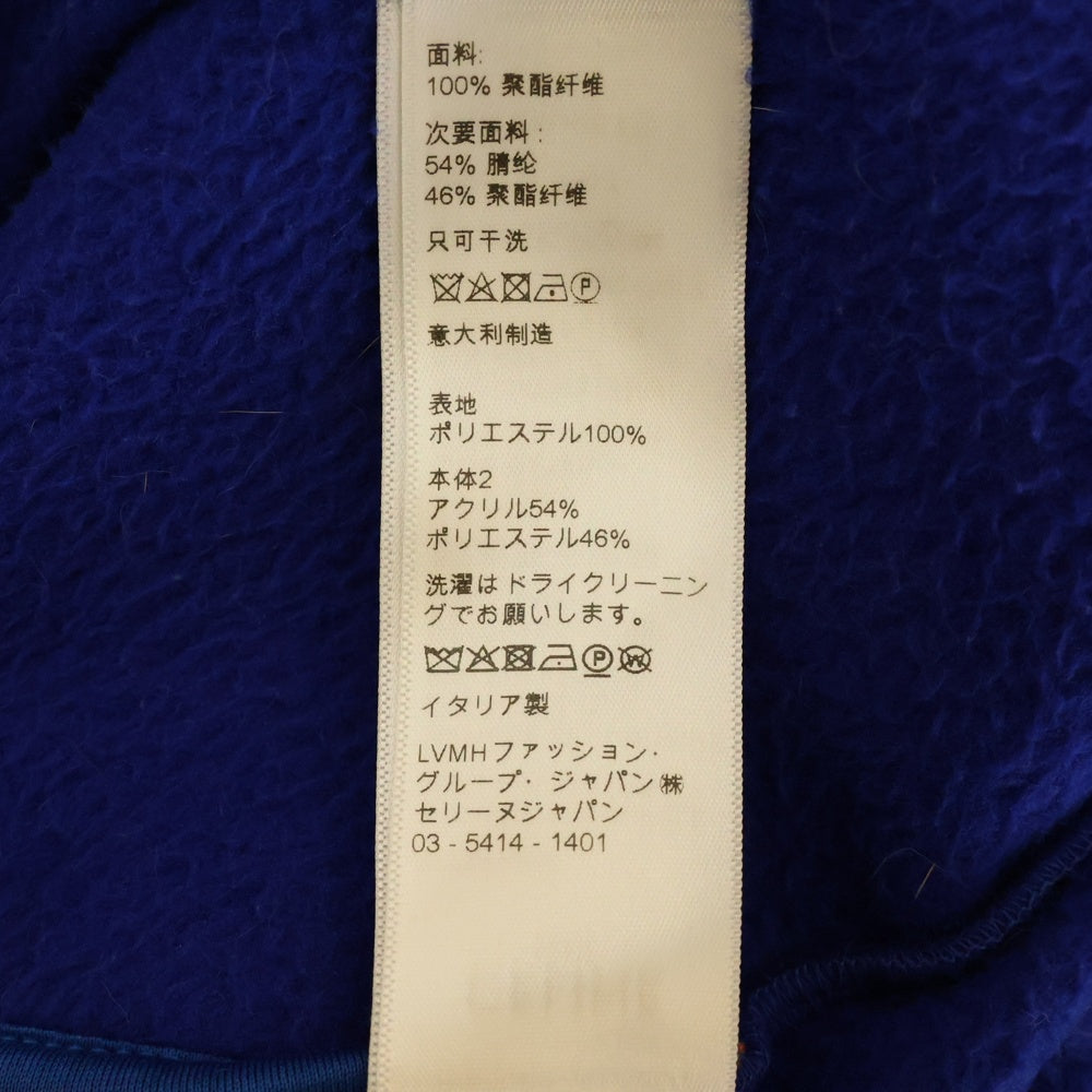 CELINE(セリーヌ) 21SS LOOSE COLORBLOCK SWEATSHIRT IN POLAR FLEECE カラーブロック ルーズ フリース ジップアップジャケット ブルゾン レオパード ブルー/レッド
