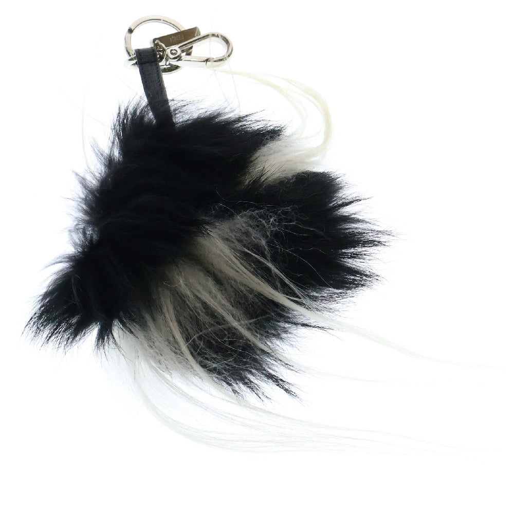 FENDI(フェンディ) バッグバグズ モンスター ファー キーホルダー チャーム ブラック/レッド 7AR437