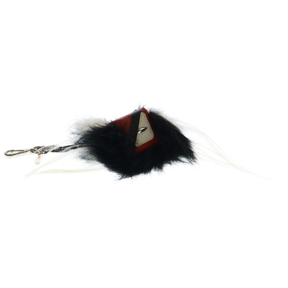 FENDI(フェンディ) バッグバグズ モンスター ファー キーホルダー チャーム ブラック/レッド 7AR437
